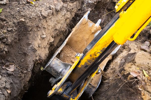 Downspout Trenching in Albany